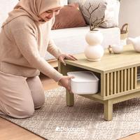 Gambar Dekoruma TATSURO Meja Tamu Kayu - Coffee Table Minimalis - Cokelat dari Dekoruma Official Store Kab. Bekasi 5 Tokopedia