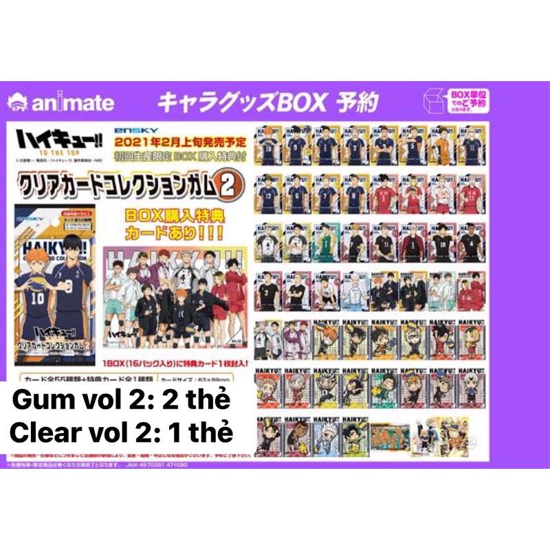 [ Tanpopo ]Thẻ nhân phẩm snapmide haikyu clear collection Nhật Bản chính hãng 3