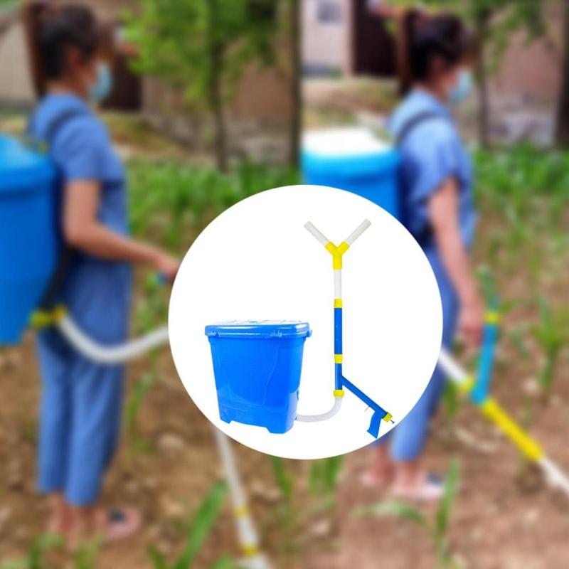 Manual Fertilizer Spreader Professional Blue for Ice Melt Garden Vegetables 6