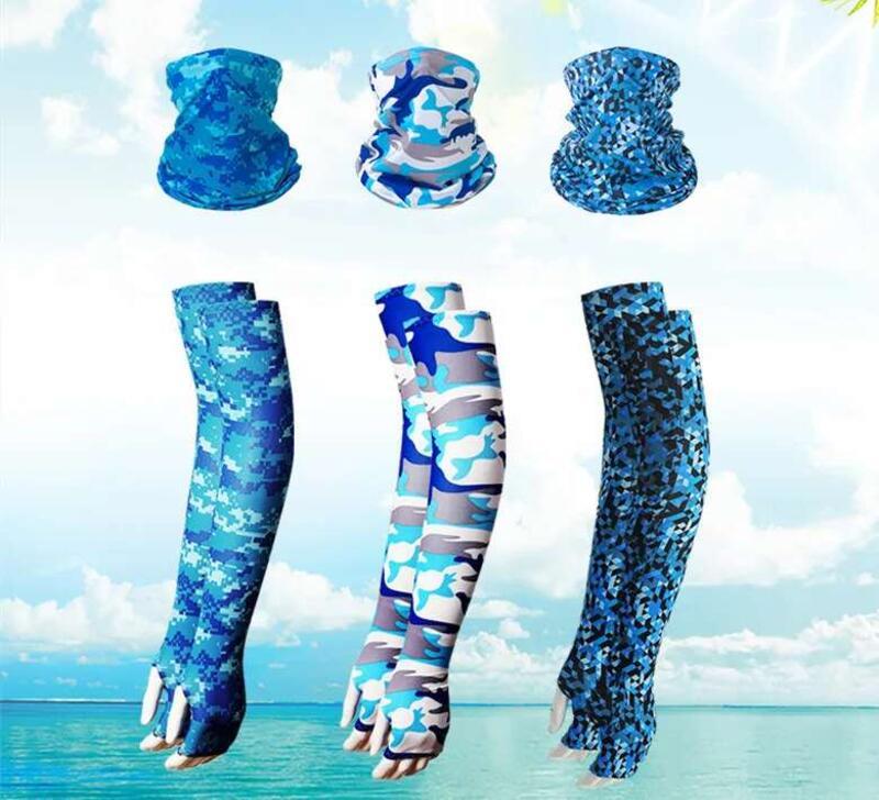 Product Introduction of 2pcs/Set Ice silk  Tactical Camouflage Face Bandana Sleeves Cycg Hiking Scarves Camping Head Scarrm Sleeve tyson  fury  gloves 5