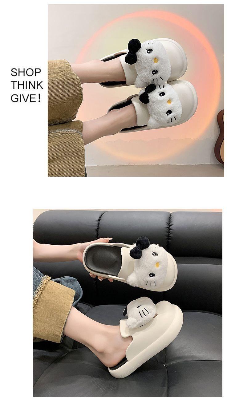 Product Introduction of Búp Bê Mèo Kitty Hoạt Hình, Thiết Kế Dễ Thương, Kiểu Dép Lười Nửa Ngón Chân, Dành Cho Nữ, Thích Hợp Cho Mùa Hè, Có Thể Mặc Ngoài Trời, Hàng Mới Về 2024, Dép Đế Chống Trượt 12