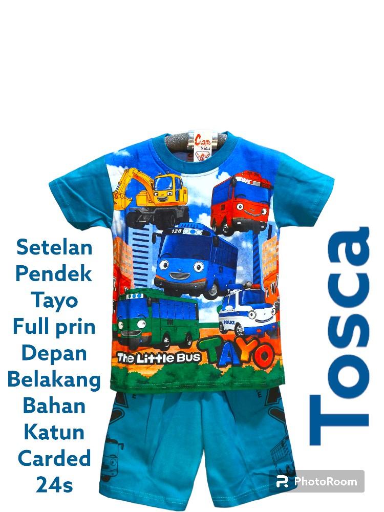 Product Introduction of setelan pendek anak laki-laki tayo full prin 3-9 tahun 3