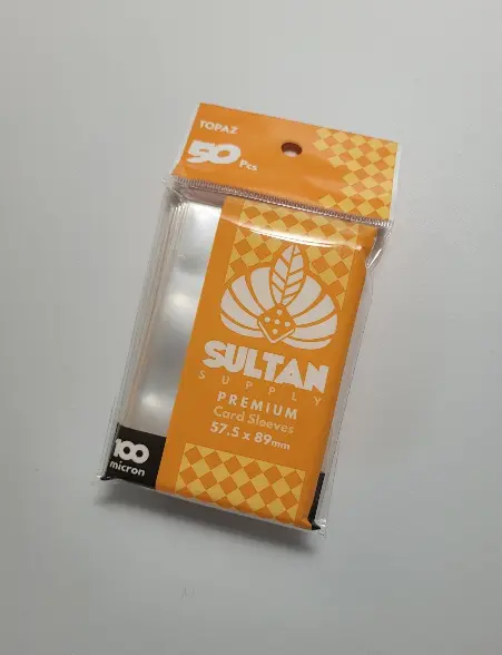 sultan card sleeves Sultan Supply: 100pcs 65 x 90 mm (67x92) (Jade Lite) 50 micron Sleeves –  Tower Tactic Games main image 1
