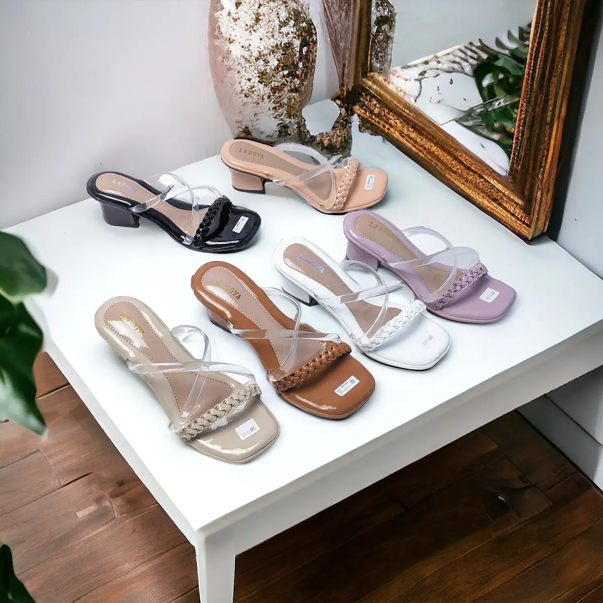 WEDGES SENDAL WANITA ANDIN JELLY KEPANG TERBARU Sandal LADOVA 614 KODE K02 Karet