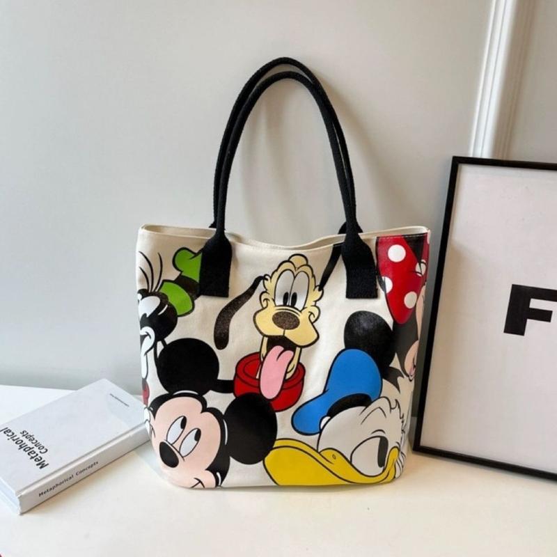 Túi Vải Mickey, Sức Chứa Lớn, Thiết Kế Mới Của Chó Hoạt Hình Dễ Thương, Túi Tote Đeo Một Bên Vai, Thích Hợp Sử Dụng Hàng Ngày 4