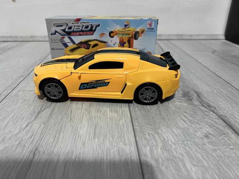 Bump & Go Action Police Car Transforming change to Robot With Music/Lights Robot Deform Brain development Childs curiosity Educational Gift Set Boys Girls Multicoloured Game Musical 6