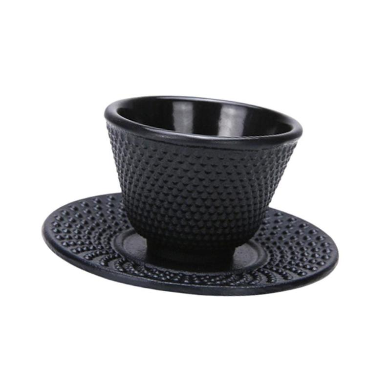 Cast Iron Teacup with Coaster,Tea Cup with Saucer,Creative Teaware,Asian Tea Cup,Cast Iron Teaware,Iron Tea Cup Tea Cup 6