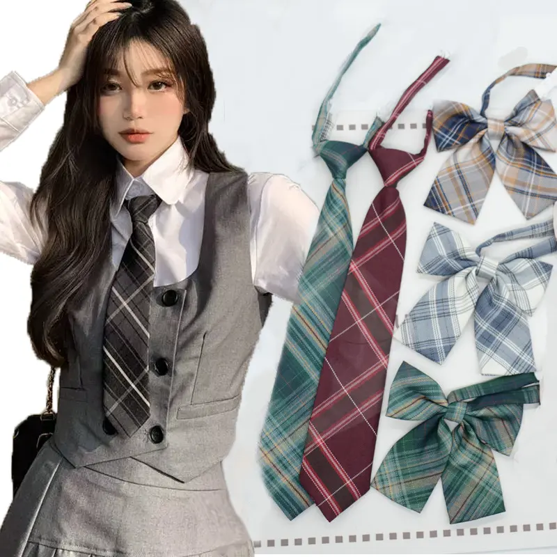 Dasi Bergaris Retro Wanita Korea Gaya Terbaru Dasi Gaya JK Perguruan Tinggi 0