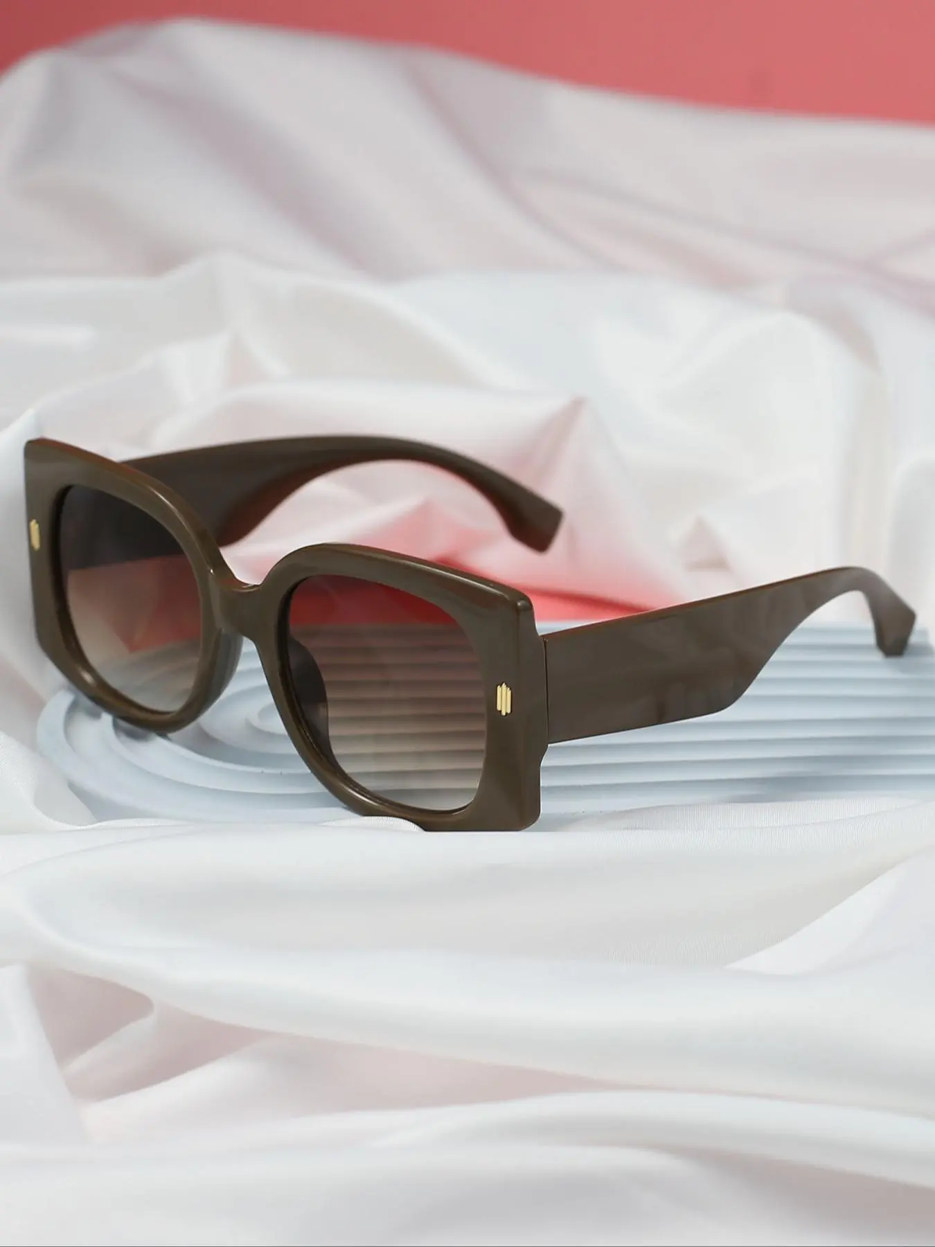 Unisex Simple Style Plain Color Sunglasses, Trendy Casual Square Frame Sunglasses for Everyday Use, Fashion Accessories for Outdoor Activities