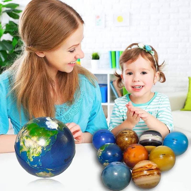 Đồ Chơi Bóng Bóp Hệ Mặt Trời, Đồ Chơi Bóng Hành Tinh Hệ Mặt Trời, Giáo Dục Trẻ Nhỏ Giảm Căng Thẳng, Giáo Dục Chống Căng Thẳng Sớm, G5I9 3