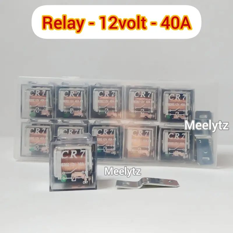 Relay kaki 4 Panom 12volt 40 ampere indikator LED type bening 0