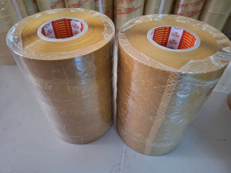 Băng keo ĐỤC siêu dính loai  1 kg/ cuộn  trong ( 1 cuộn= 1kg), chuyên dán thùng hàng nặng, thùng hàng xuất khẩu 4