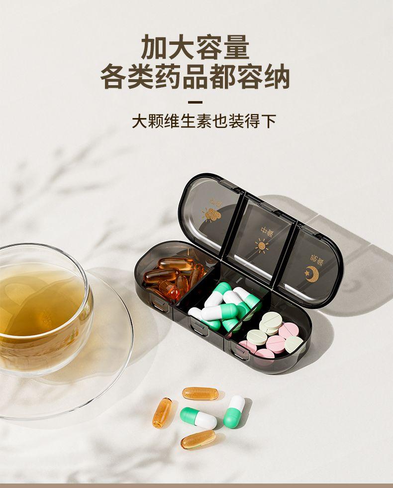 Product Introduction of High-value Portable Small Medicine Box, Sealed and Waterproof, Three Meals A Day, Seven Days A Week, Drug and Health Product Storage Box 4