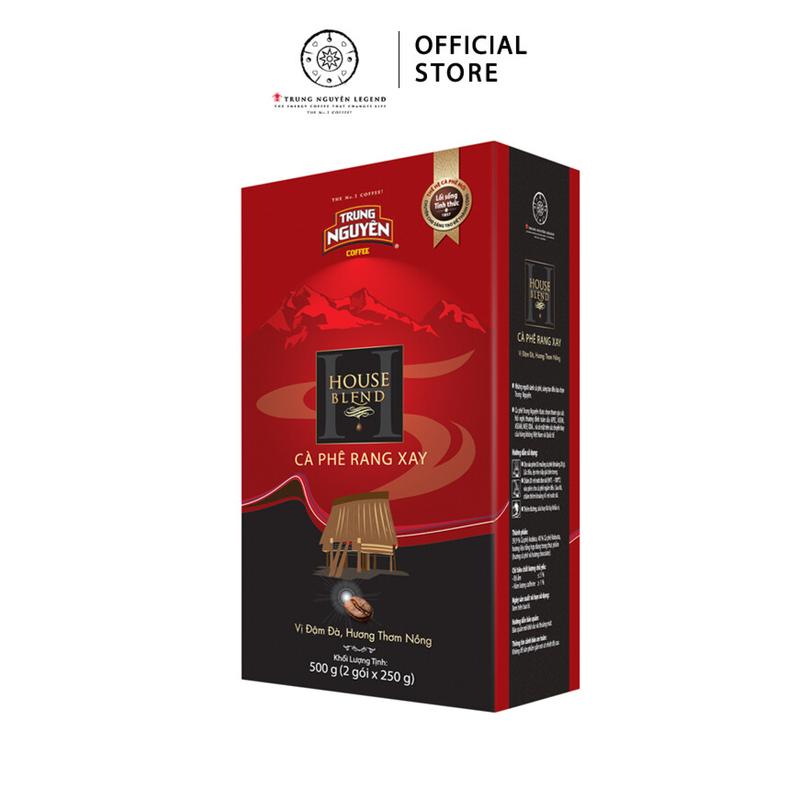 Trung Nguyên Legend Coffee, Cà phê rang xay House Blend - Trung Nguyên Legend - Hộp 500gr Cafe coffee  grounds