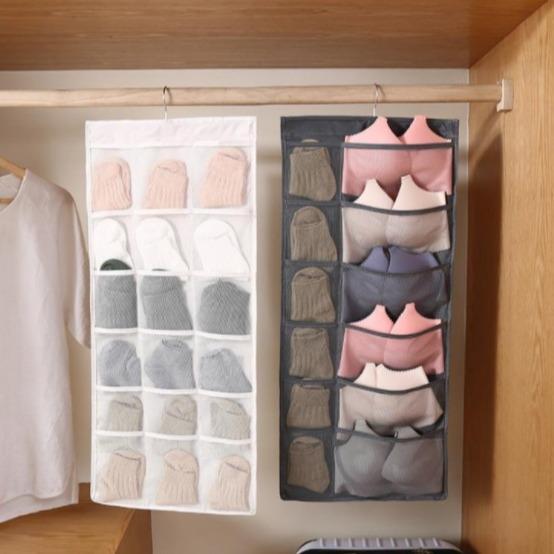 Product Introduction of [BISA COD]Gantungan Pakaian Dalam Hanging Underwear Pouch 30 Sekat 2 Sisi Tempat Bra Dan Panties Celana Dalam 2