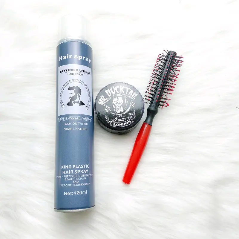 Combo gôm xịt và sáp vuốt tóc  mrduck hương thơm giữ nếp tốt Pomade 3