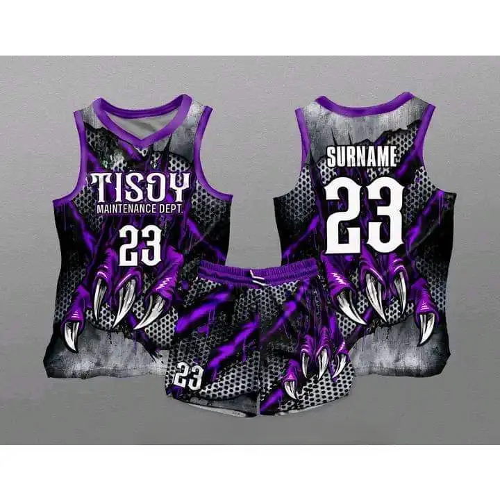 【 Free custom name and number 】TISOY Basketball Jersey Full Sublimation Free Customized Name and Number Premium Print Basketball Vest Sleeveless Top Shorts for Men