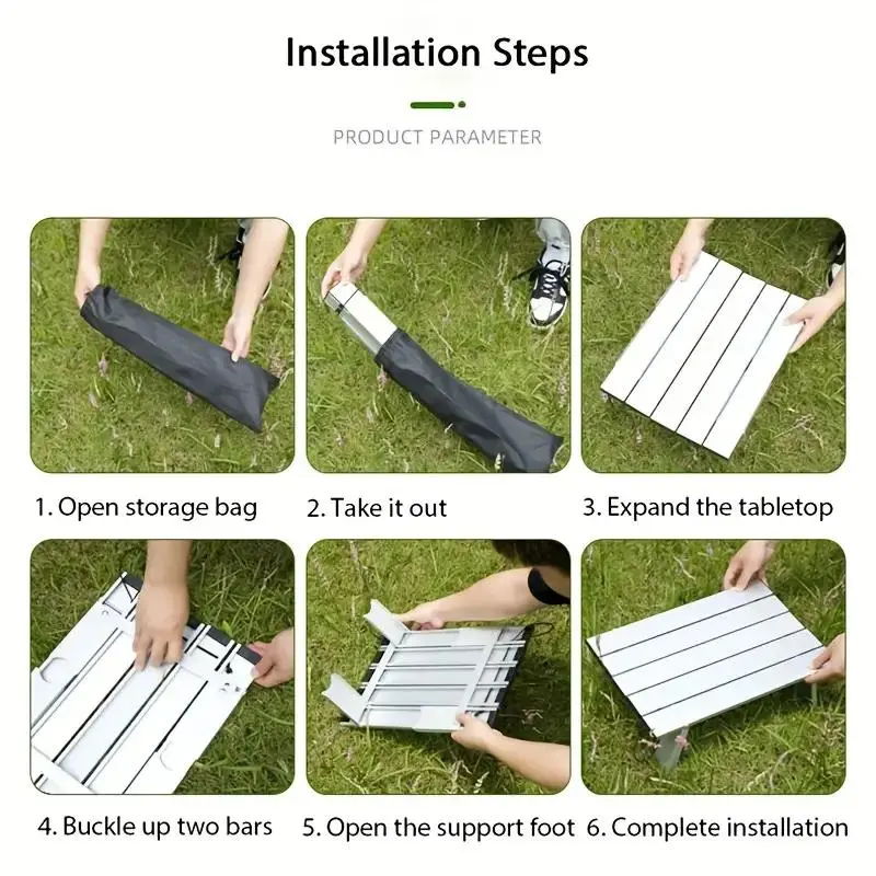 Portable Mini Folding Table, Lightweight Aluminum Alloy Table, Outdoor Folding Table for Travel, Picnic, Barbecue, Camping Furniture 5