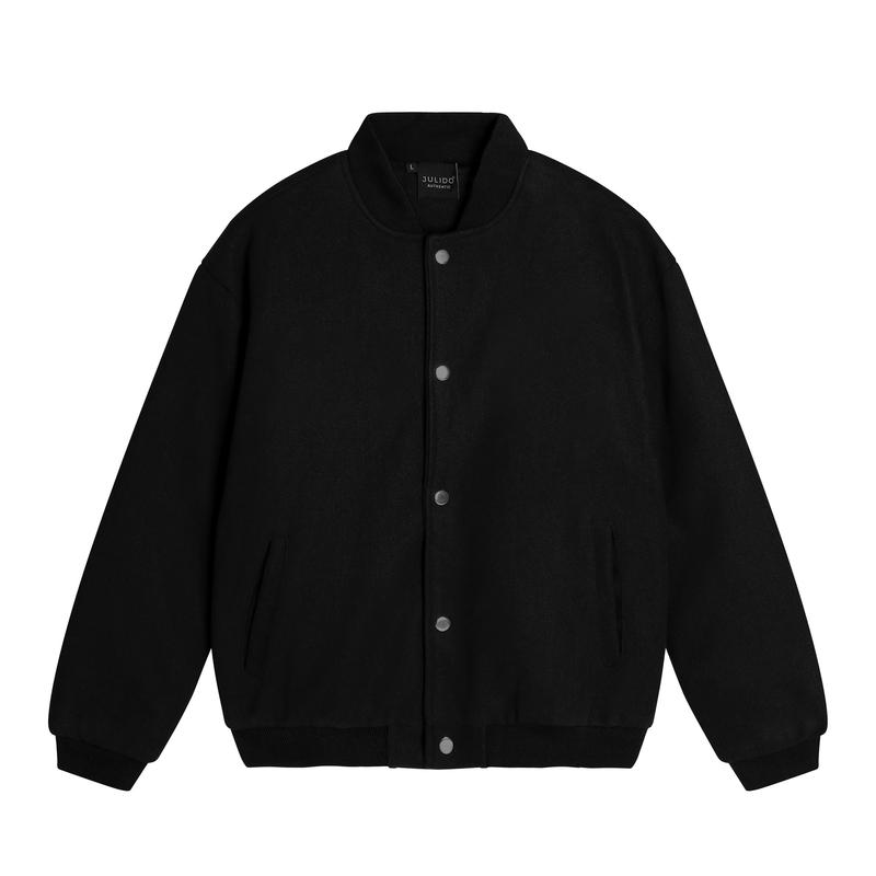 Áo Khoác bomber trần bông ba lớp trơn basic 5 màu JULIDO dạ ép mùa đông