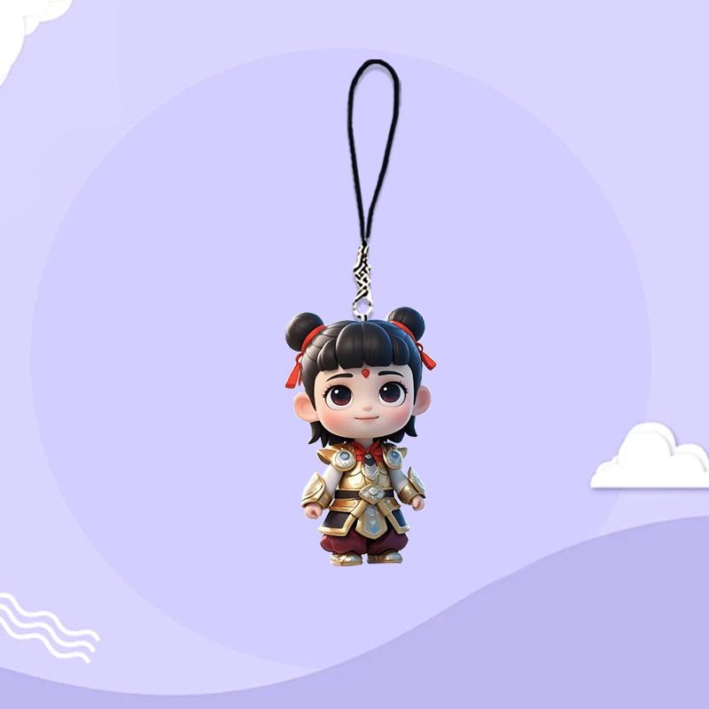 Product Introduction of Nezha 2 Phone Charm Nezha 2 Demon Child Naohai Cartoon Anime High-Value Phone Chain Nezha Ao Bing Backpack Pendant 5