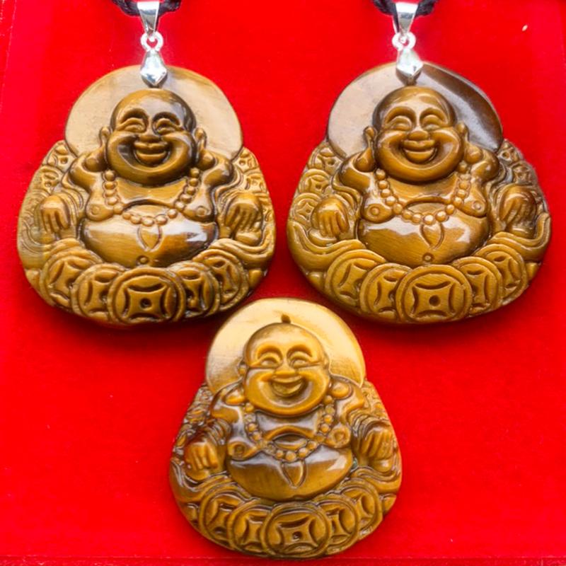 Mặt dây chuyền Phật Di Lặc vàng nâu - LUCKRING 2