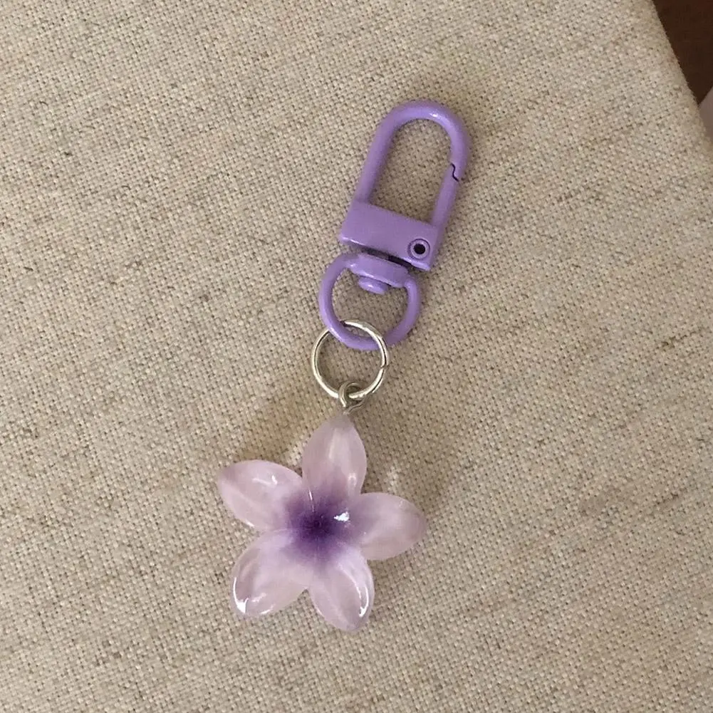 Dây Chuyền Chìa Khóa Hình Hoa, Nhiều Màu Sắc, Mặt Dây Chuyền Túi Ngọt Ngào, Charm Treo Ba Lô, Móc Chìa Khóa, Thích Hợp Cho Bạn Bè, Q2U1