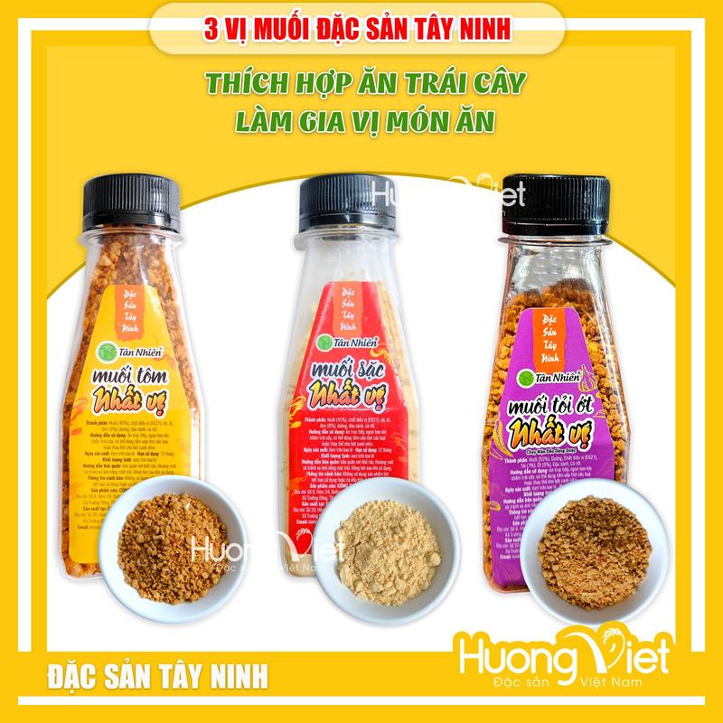 Muối tôm Tây Ninh Tân Nhiên, đặc sản muối chấm trái cây, muối nhuyễn trộn bánh tráng Gia Vị Cay