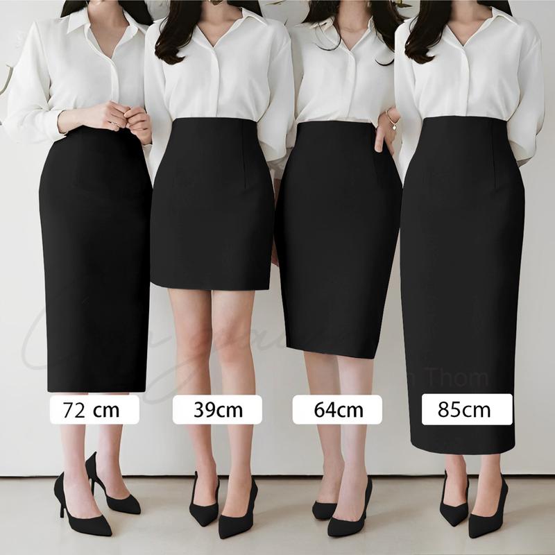[ Congaivn ] Chân váy Bút chì, Eo cao tôn dáng, Nhiều kích cỡ, CV20 Vải Kate dày, mềm, mặc dễ chịu Nữ.