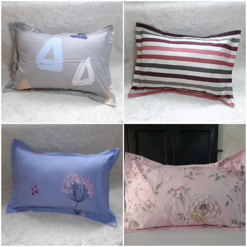 Sarung bantal bingkai satuan motif random bisa note/cacatan uk 50x70cm bahan cotton cvc dingin.lembut.halus 1