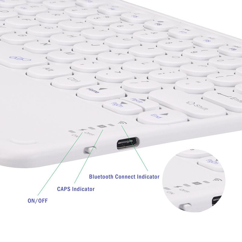 Multi-touch Wireless BT Keyboard, 1 Count 10 Inch Touch Panel Design Keyboards, Portable Lightweight Silent Office Equipment for Tablet, Laptop, Phone 3