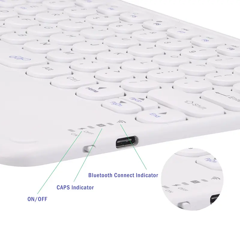 Multi-touch Wireless BT Keyboard, 1 Count 10 Inch Touch Panel Design Keyboards, Portable Lightweight Silent Office Equipment for Tablet, Laptop, Phone 3