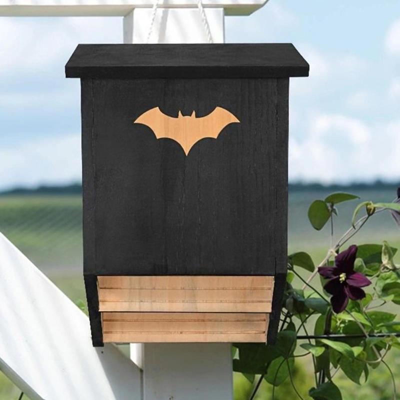 Wooden Bats House Box ,Tree Hanging, Quick Installation ,Accommodate 75 Bats Shelter for Backyard Garden Yard Outside Decor 3
