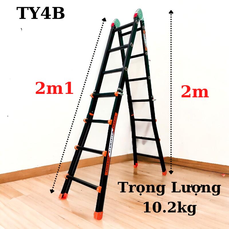 Thang nhôm rút lồng, thang nhôm đa năng Nakata chữ A 2m duỗi thẳng 4m, Bảo hành 2 Năm 5