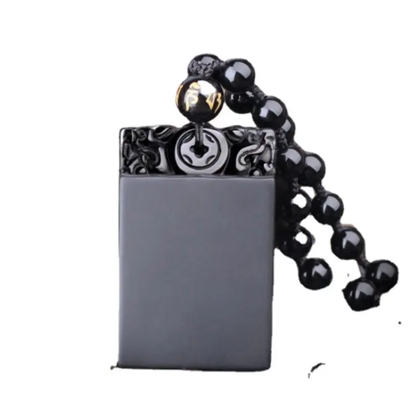 Trang Sức Đá Obsidian Đen, Thời Trang Mới, Đơn Giản Và Dễ Phối Đồ Thích Hợp Để Đeo Hàng Ngày Thường Ngày Thời Trang Tươi Mới