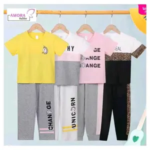 (SIZE 8-11 TH) AMEI- SETELAN KAOS CELANA PANJANG ANAK PEREMPUAN Fashion