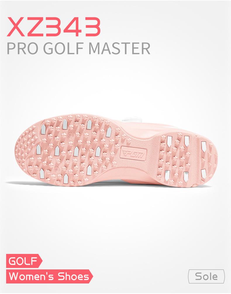 Product Introduction of [PGM] Golf Shoe Women's Waterproof Sneakers Anti-Slip Lightweight Knob Comfortable Shock-Absorbing Mid-Sole Nail-Free Shoes Xz343 27