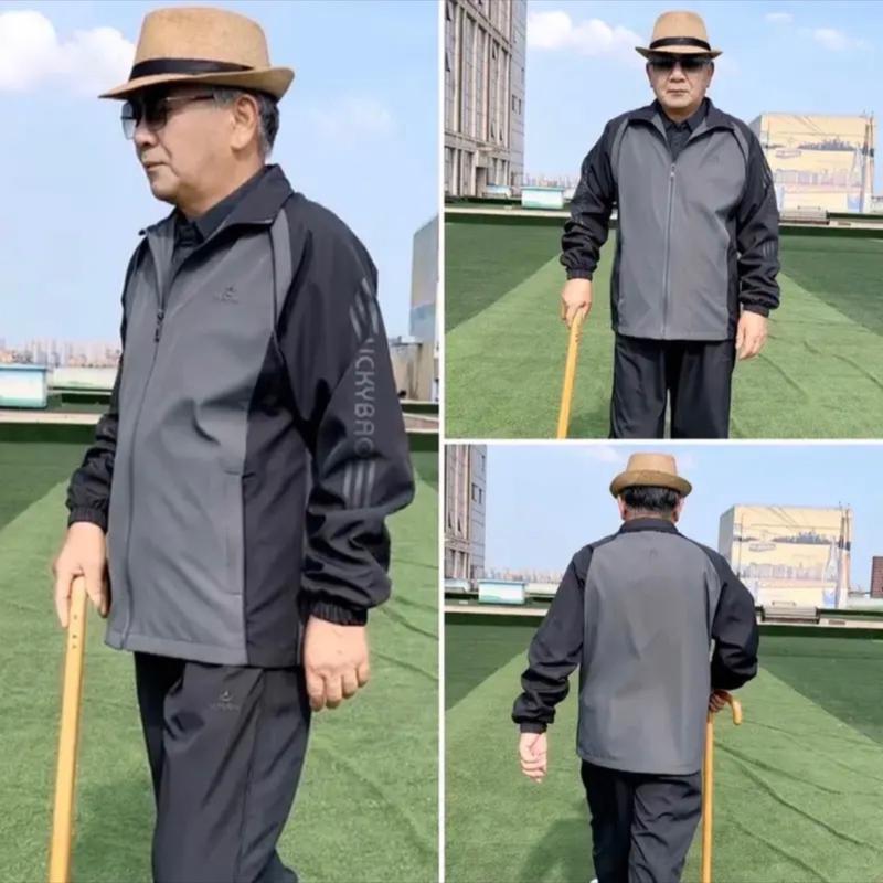 Bộ Quần Áo Gió Nam Trung Niên Tặng Bố 2 Lớp Lót Lưới siêu nhẹ k nhăn nhàu