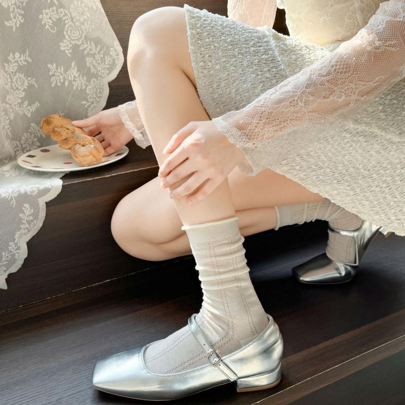 Product Introduction of Tất vớ nữ Jengiang chất liệu ren rỗng lưới thoáng khí phong cách Lolita J2K Hàn Quốc T321 13