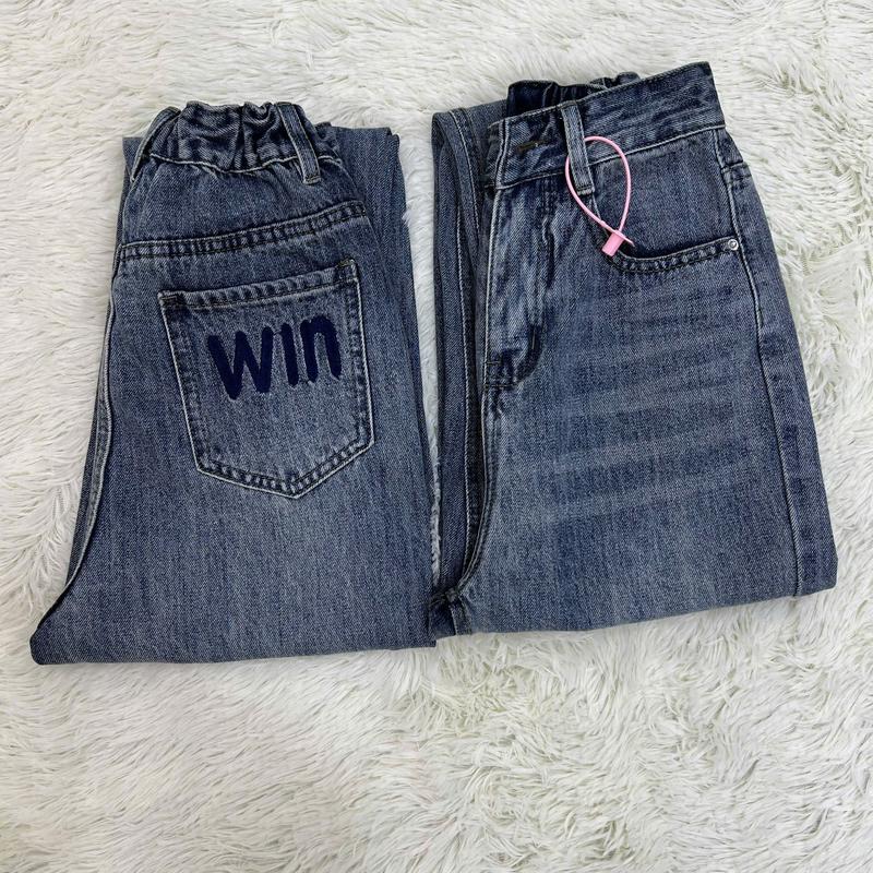 Quần jean nữ M 062, màu xanh nhạt, lưng thun, chất vải cotton QC cao cấp, rách gối - Pants 4