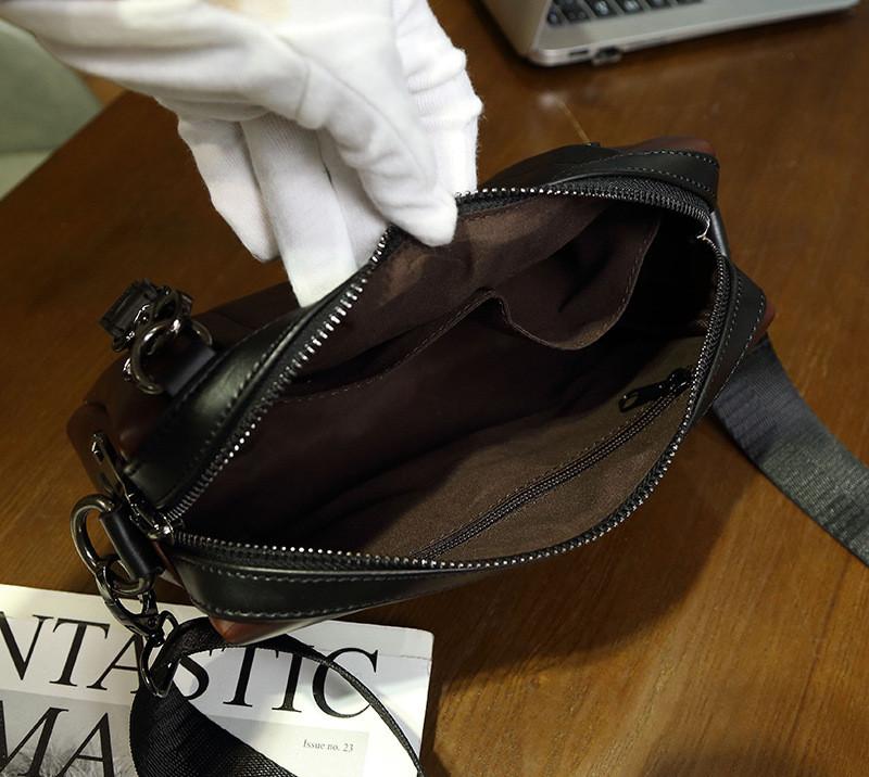 Tas Selempang Pria Kulit Tas Tangan Clutch Bag Pria PRAHA BLACK hitam cowok 3