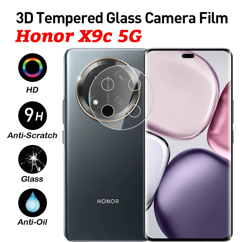 For Honor X9c HonorX9c X9 X9b X9a a b c 9c 5G 4G 2024 3D Transparent Camera Lens Protector Film  Anti Scratch Tempered Glass Back Camera Protective