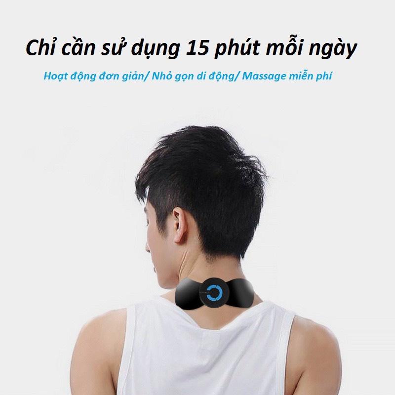 Máy Massage Mini Toàn Thân 8 Chế Độ - Miếng Dán Massage Giảm Đau Nhức Cổ Vai Gáy, Bắp Tay, Lưng