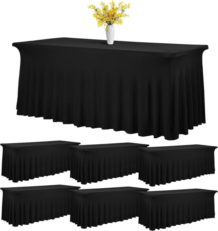 2/3/4/6 Pack Spandex tablecloth Spandex Table Skirt Fitted Stretch ...
