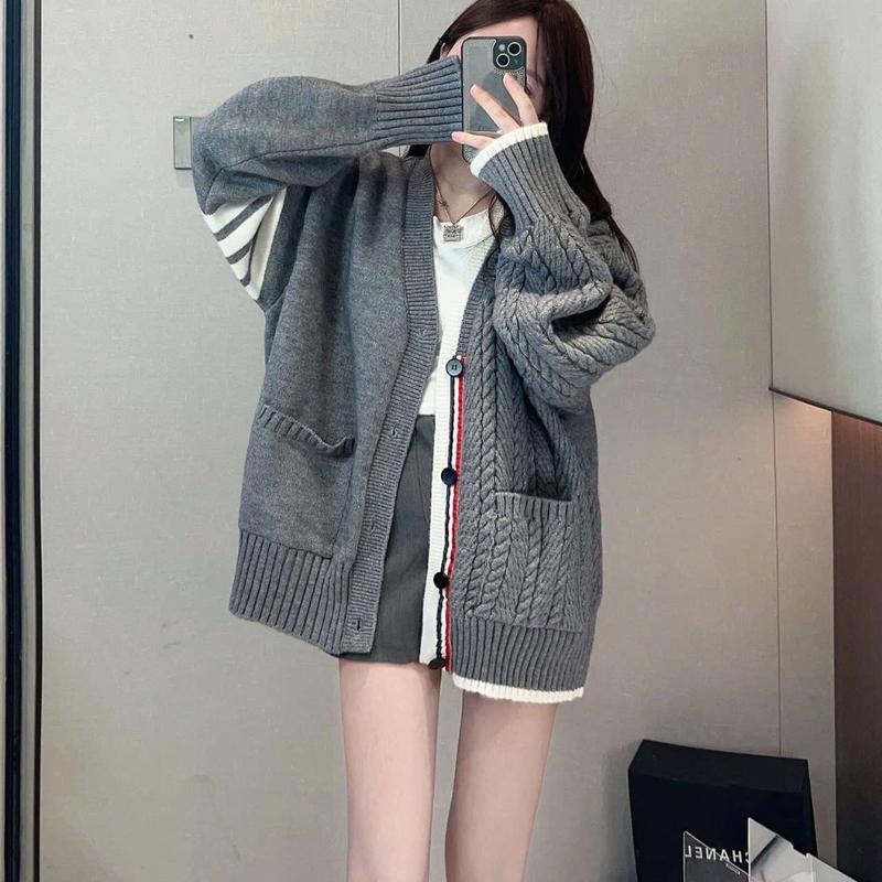 Áo khoác len cardigan , áo khoác len nữ sọc tay form rộng vải len thừng QCCC loại 1 phong cách Hàn Quốc không xù _RuBy 1