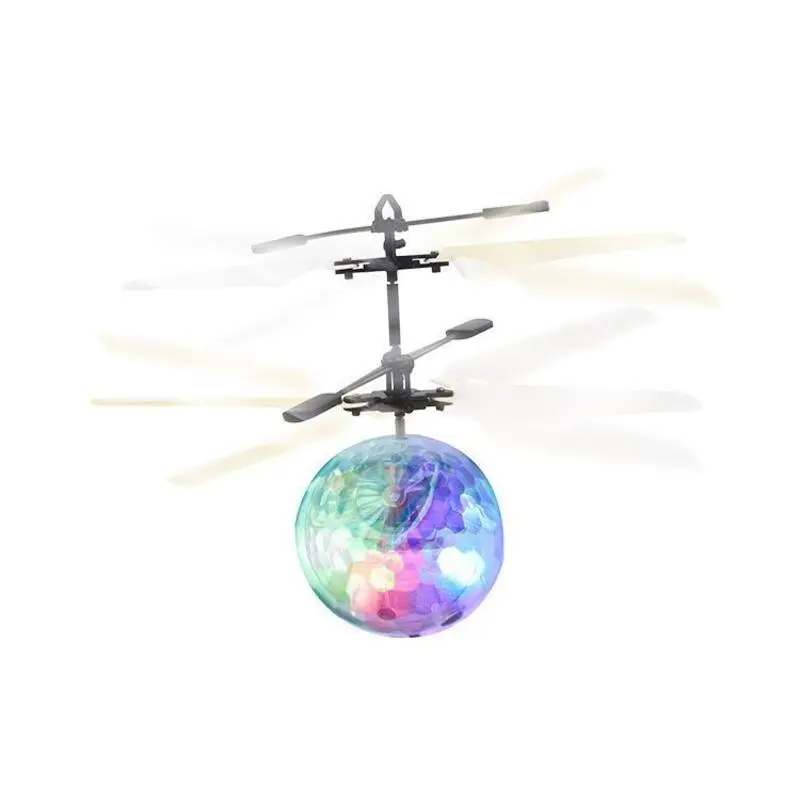 Popular Products Colorful Crystal Ball Remote Control Suspension Light Charging Touch Mini Children's Toy Induction Aircraft toy rainbow crystal ball remote control flight kobe  bryant  helicopter  toy