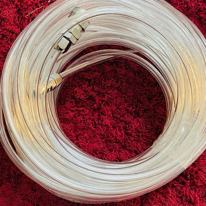 Ống hơi khí nén PU Phi 8 màu  và bộ khớp nối tự động Phi 8 dài 5,10,15,20mét có khớp nối chống gỉ 8
