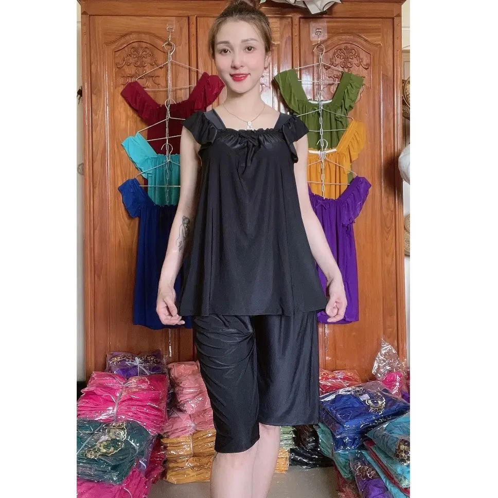 Đồ bộ lửng nữ thun lạnh tay cánh tiên