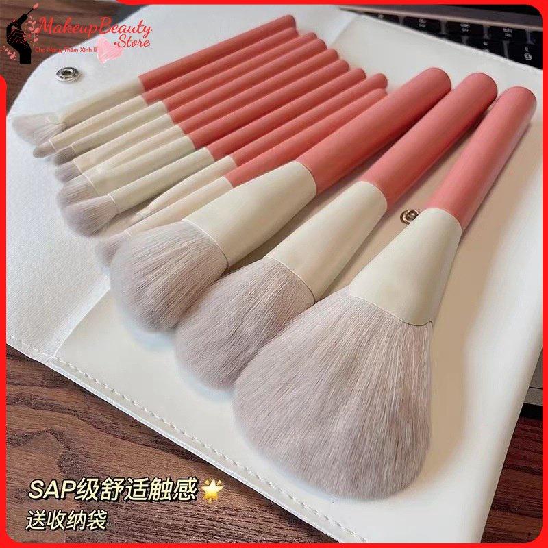 Bộ cọ trang điểm 12 món, cọ trang điểm makeup cá nhân chuyên nghiệp màu hồng A32 MS 846 [ MakeupBeauty_Store ] 6