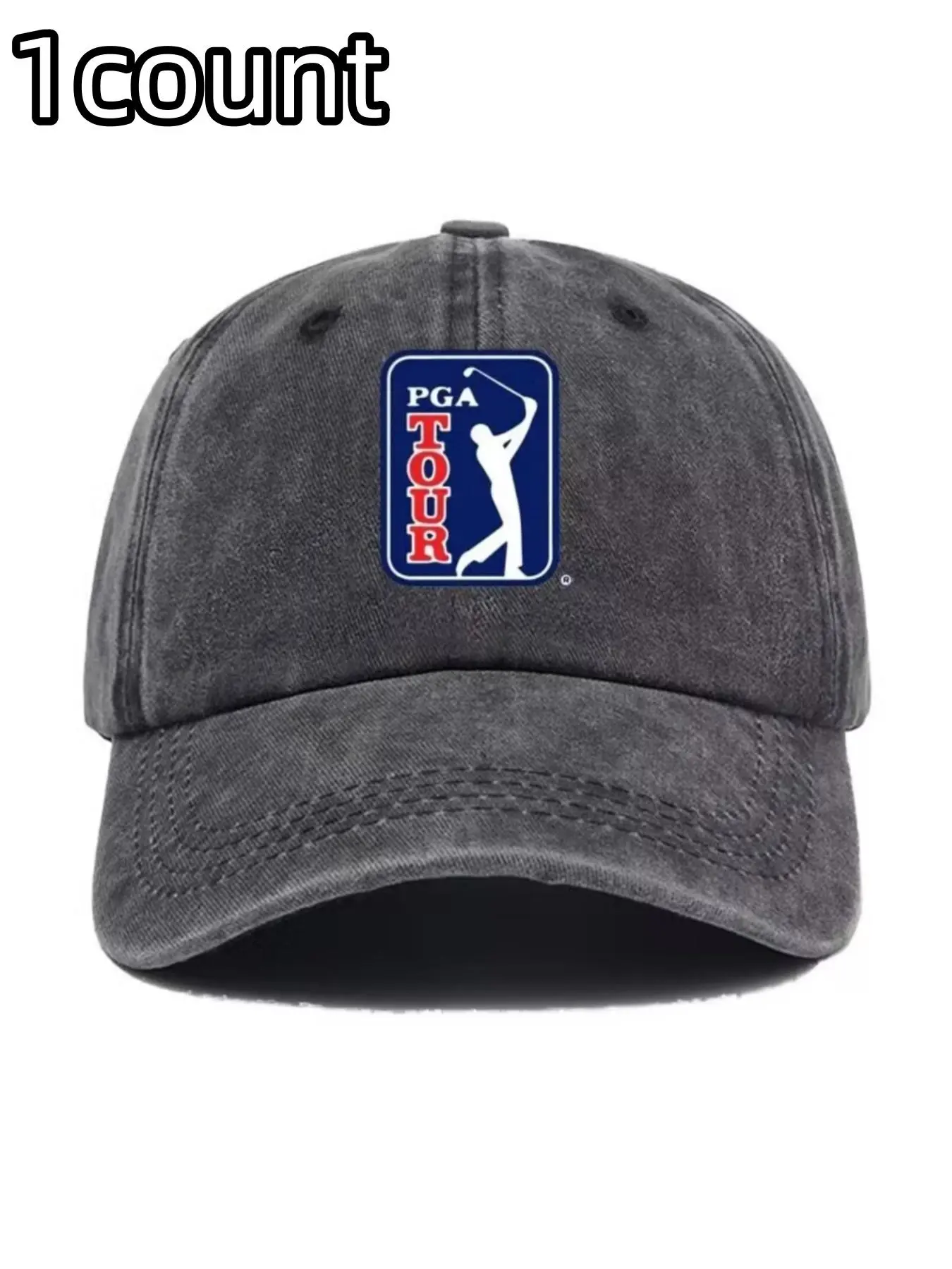 Unisex's Golf Tour Logo Hat, Casual Outdoor Sports Hat for Men & Women, Breathable Foldable Sun Hat for Daily Wear