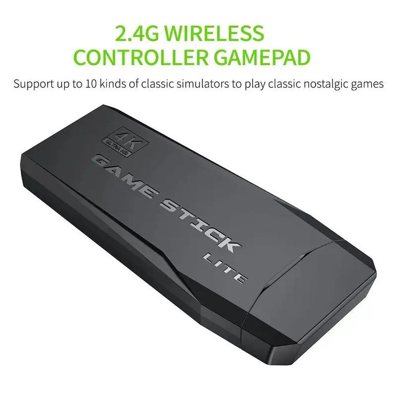 Update Retro Video Game Console 2.4G Wireless Console Game Stick 4k 20000 Game 64G Portable Dendy Game Console for GBA/FC/PS1/MD 3